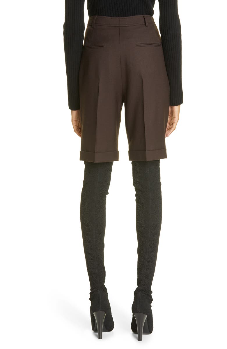 Saint Laurent Wool Gabardine Bermuda Shorts, Alternate, color,