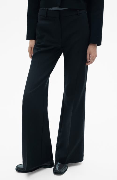 Shop Mango Flare Pants In Black
