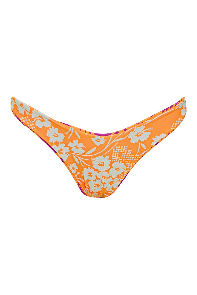 Flamingo Palm Splendourous Reversible Bikini Bottoms, Alternate, color, PURPLE