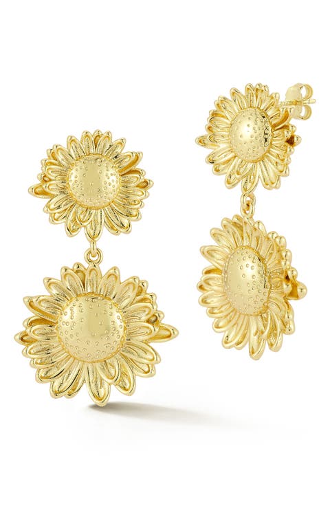 Sunflower Drop Earrings