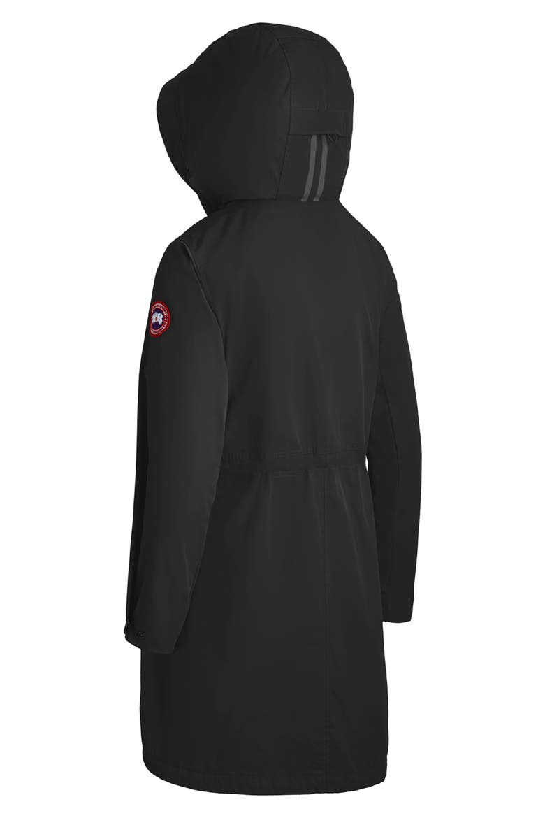 Belcarra Water Resistant Hooded Jacket, Alternate, color, BLACK - NOIR
