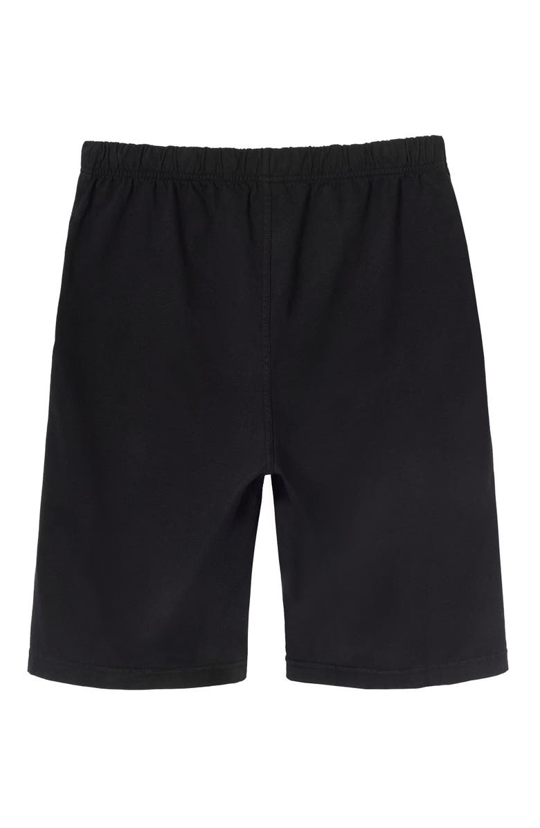 CITY THREADS Mens Super-Soft 100% Cotton UPF 50+ Athletic Workout Shorts w/Pockets, Alternate, color, Black