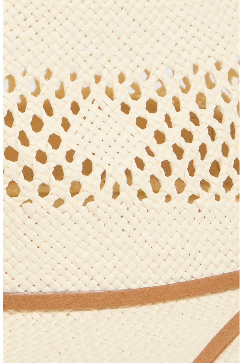 Packable Straw Fedora, Alternate, color, IVORY