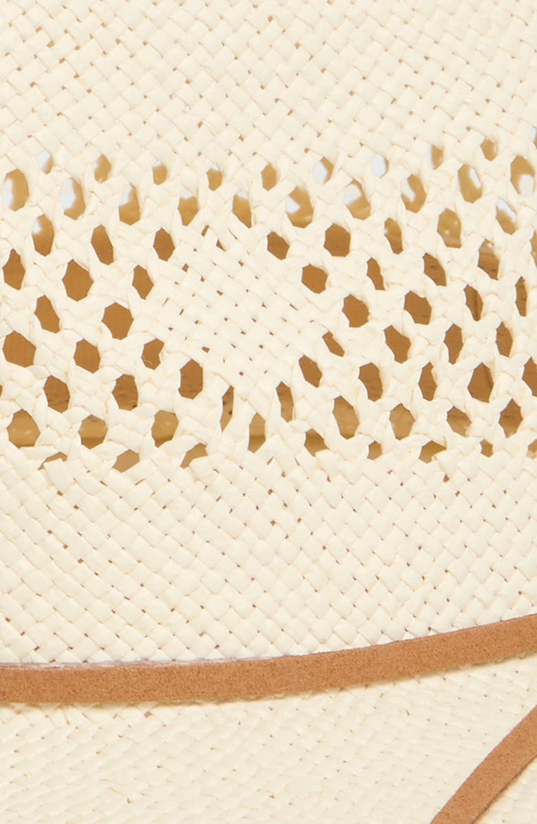 Nordstrom Packable Straw Fedora, Alternate, color, Ivory