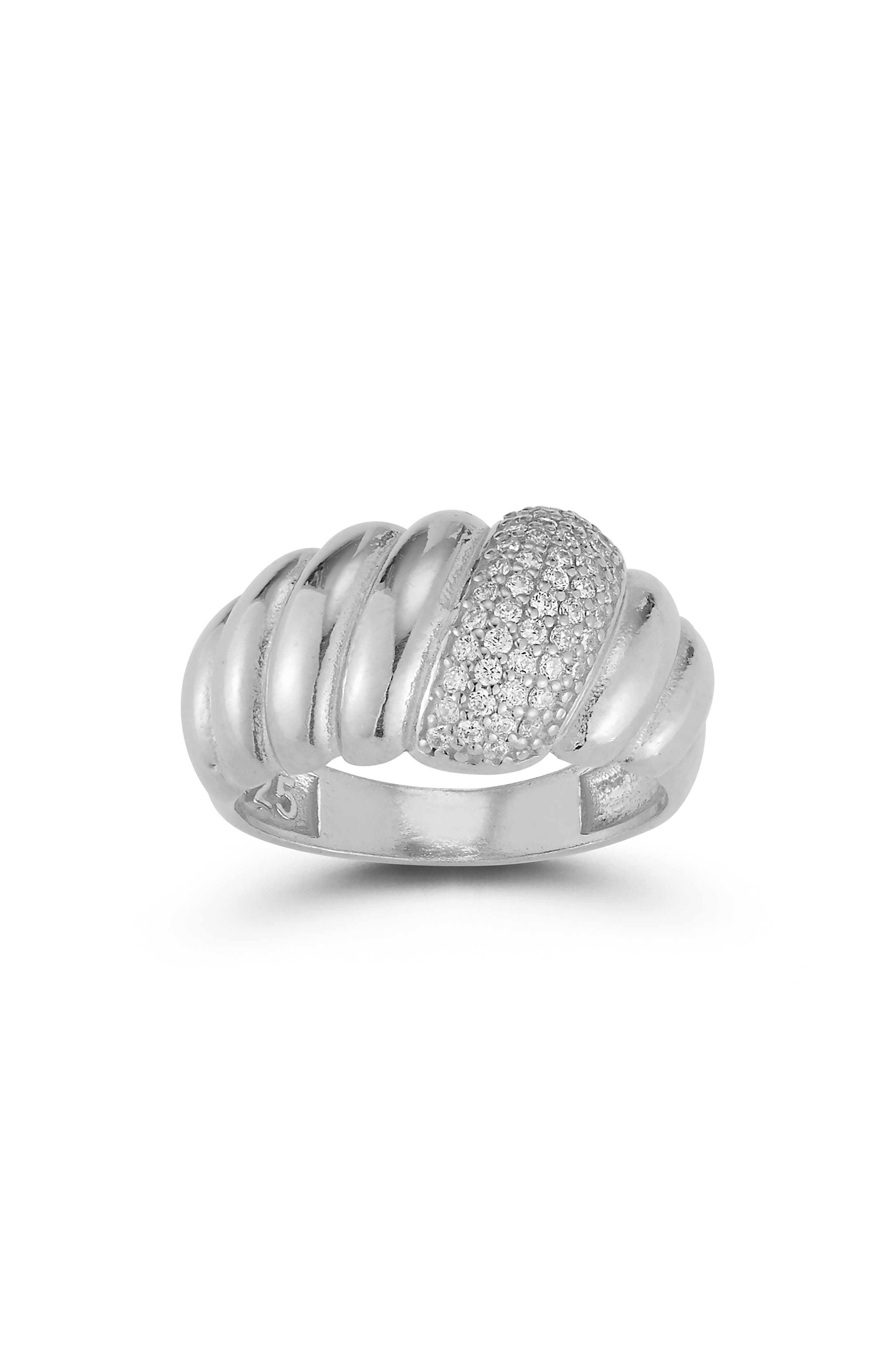 Sterling Silver Croissant Ring