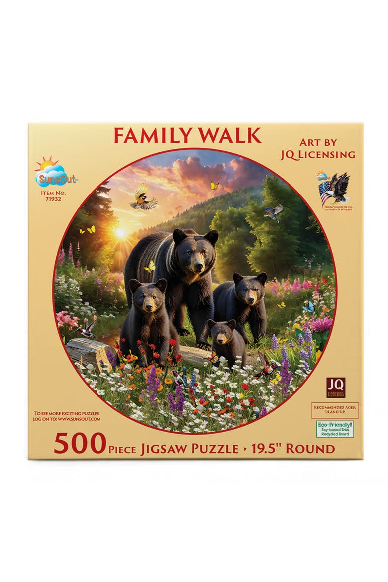 Family Walk 500 piece Jigsaw Puzzle for Adults, Alternate, color, Multicolor