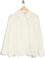 Nanette Lepore Long Sleeve Eyelet Top