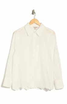 Nanette Lepore Long Sleeve Eyelet Top