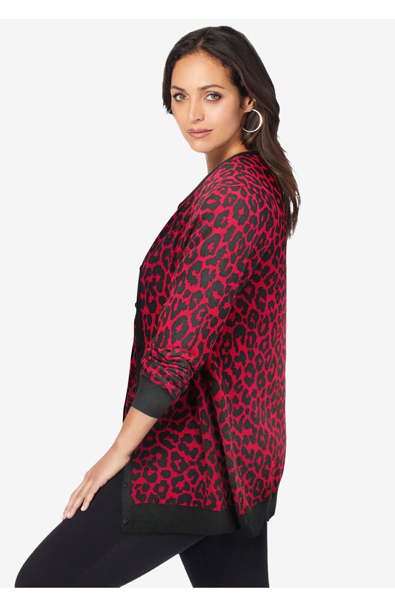 Jessica London Fine Gauge Cardigan, Alternate, color, Black Diamond