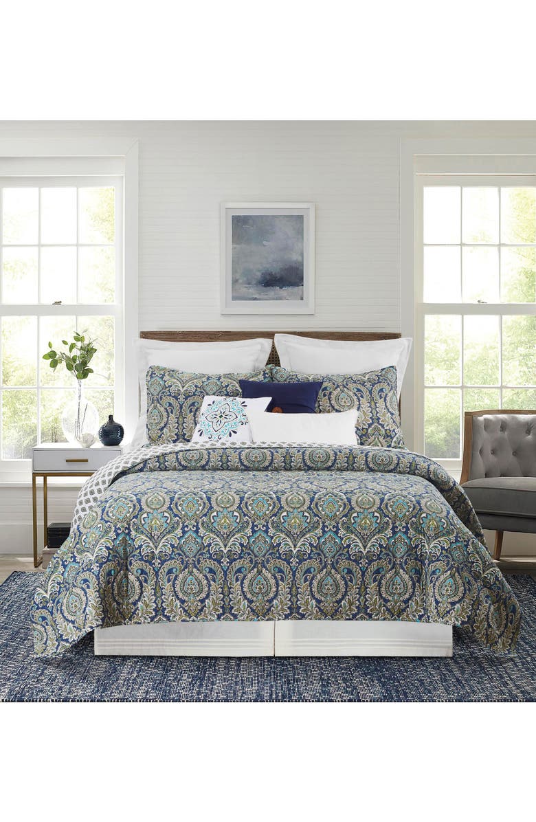 C&F Home Kingstown Paisley Damask Quilt Set, Alternate, color, Green