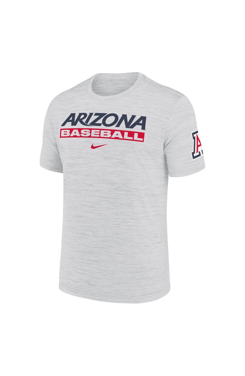 Nike Men's Nike Ash Arizona Wildcats Velocity Baseball Wordmark Stack Performance T-Shirt, Alternate, color, 