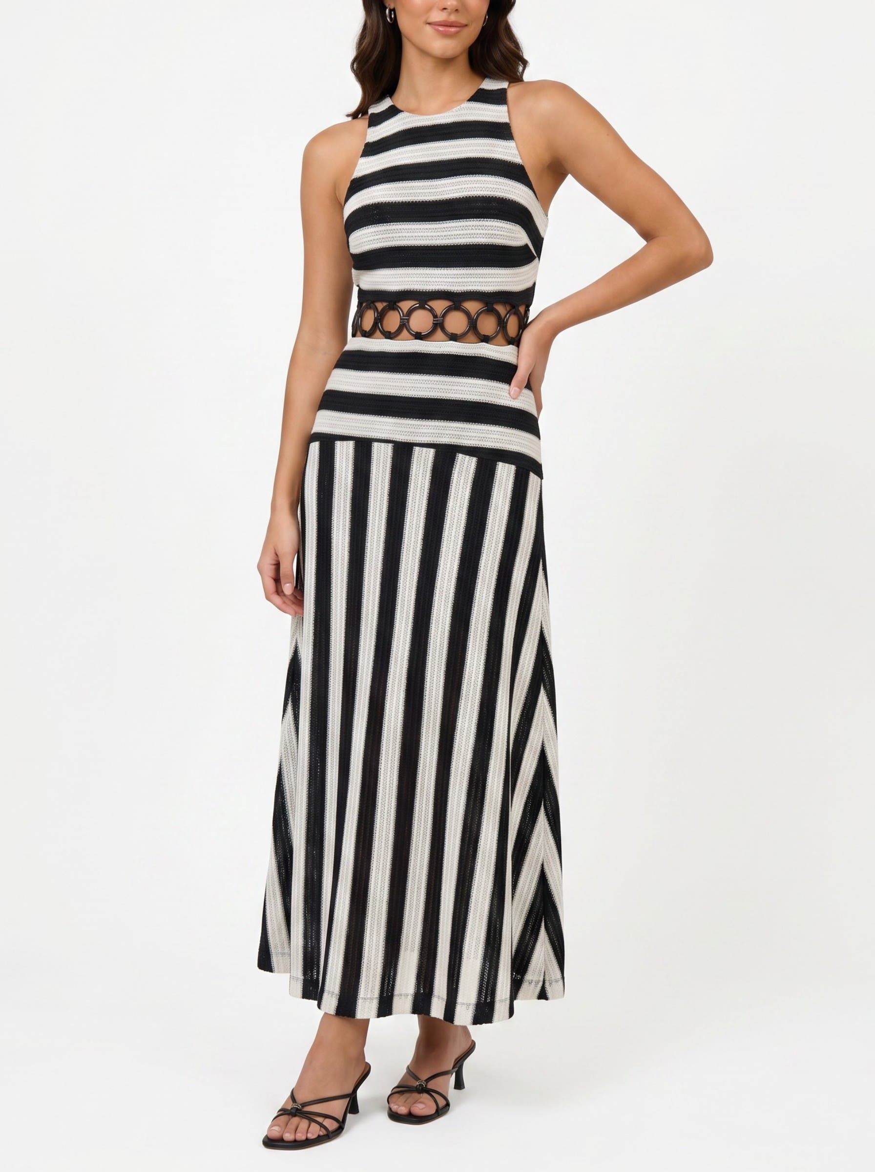 selected Black & White Stripe