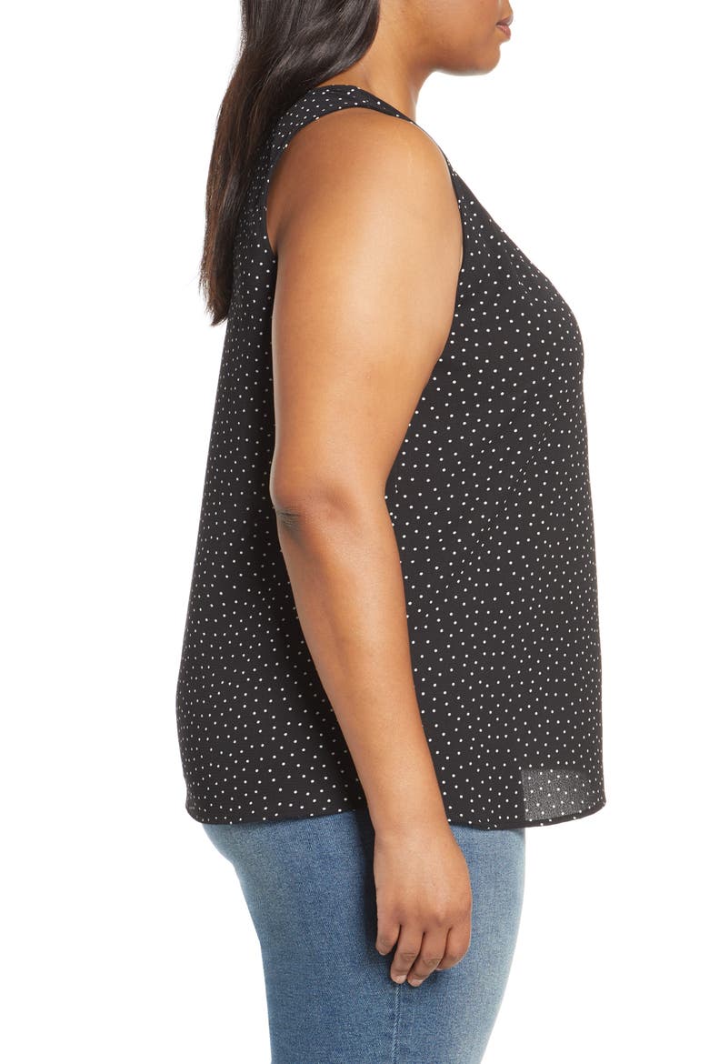 Easy Scoop Neck Tank Top, Alternate, color, BLACK PINDOT