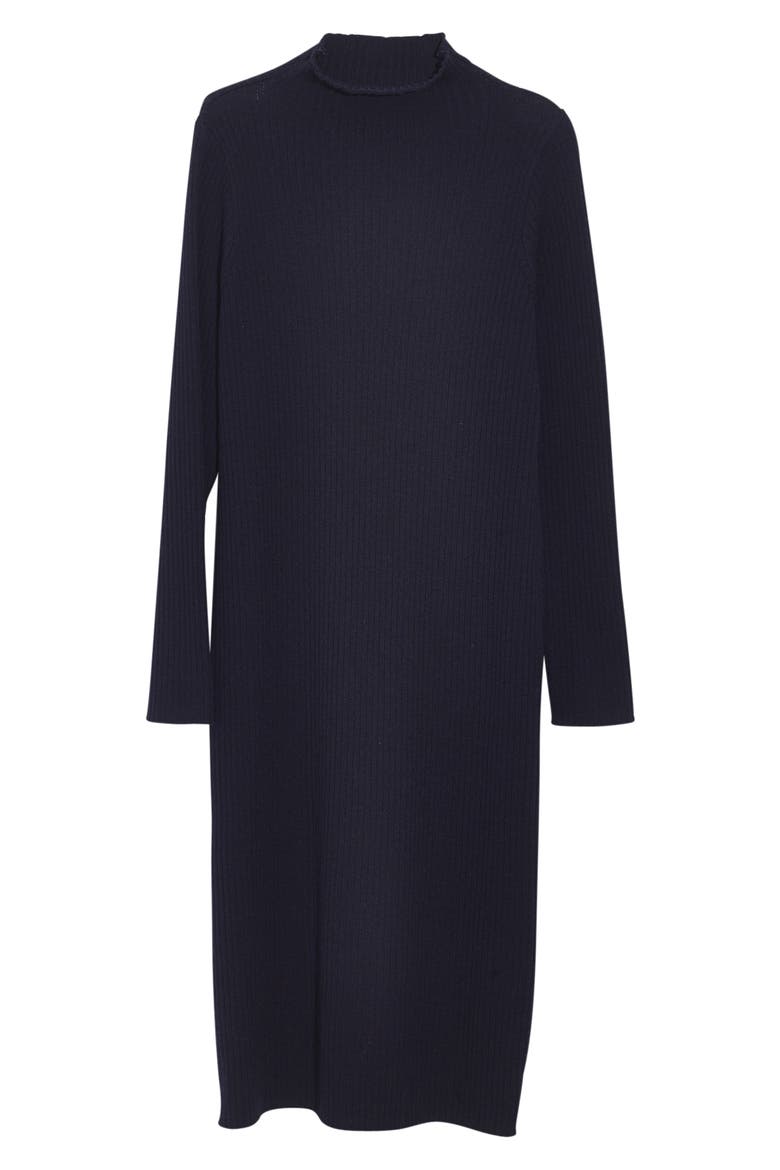 Mock Neck Midi Sweater Dress, Alternate, color, NAVY