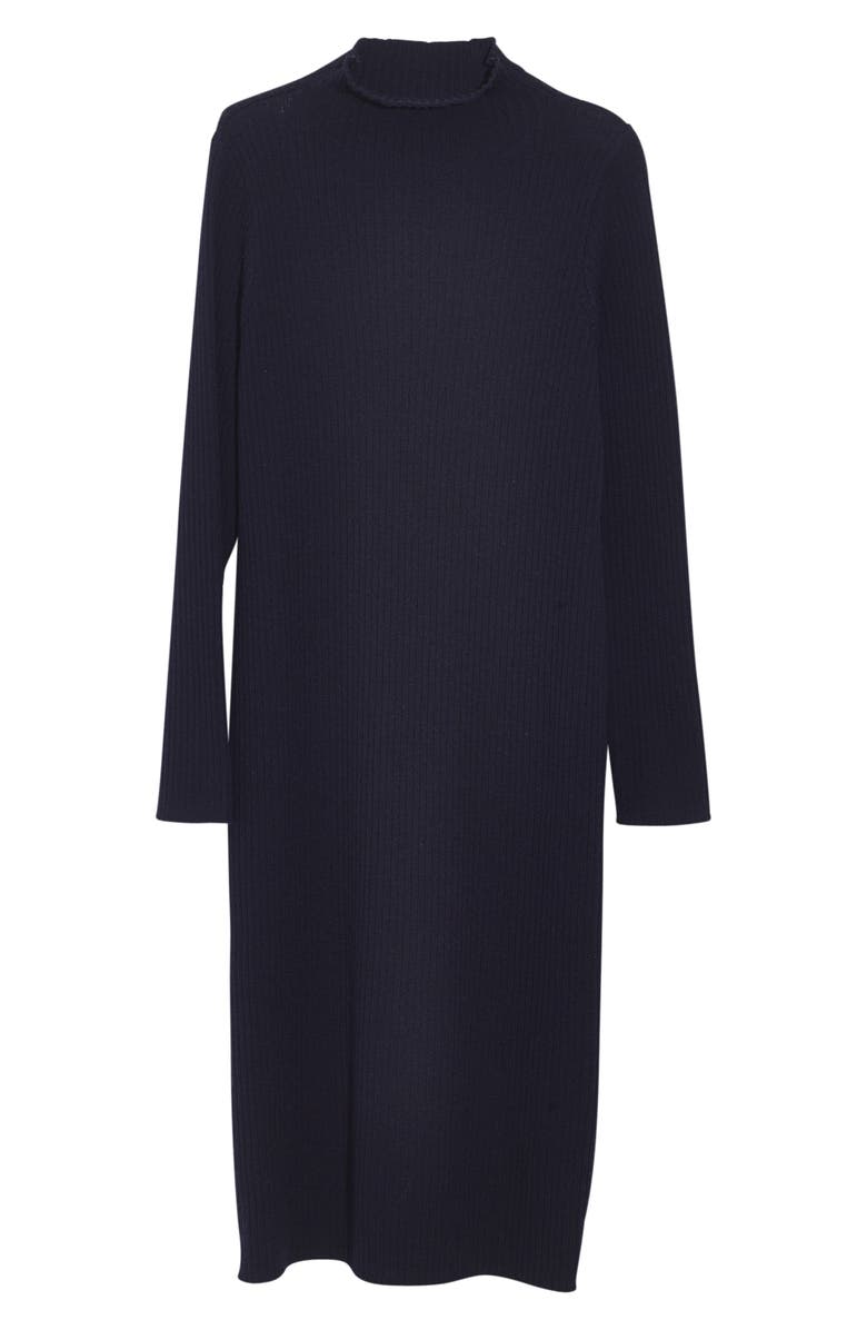 Madewell Mock Neck Midi Sweater Dress, Alternate, color, 