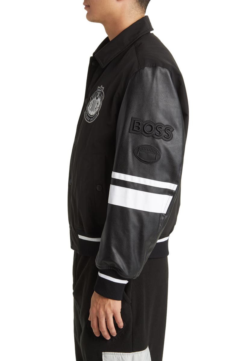 BOSS x NFL Cutback Water Repellent Bomber Jacket, Alternate, color, 