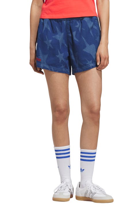 The Denim Star Graphic Cotton Varsity Shorts
