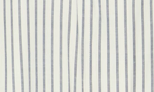 Max Studio Stripe Popover Tunic In Blue