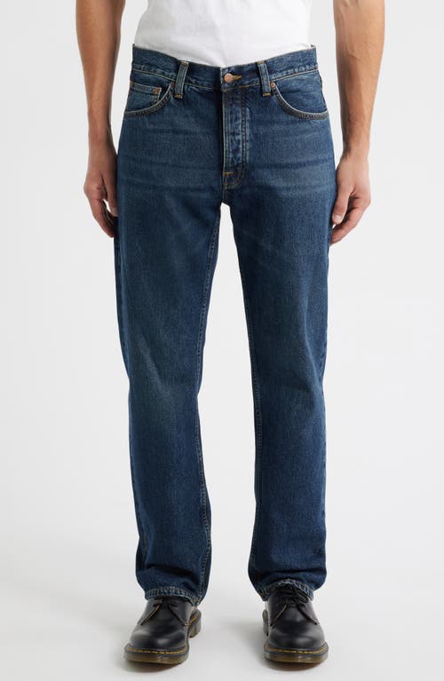 Nudie Rad Rufus High Waist Straight Leg Jeans in Blue Soil  product