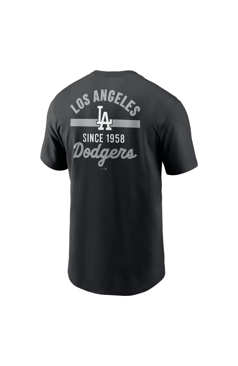 Nike Men's Nike Black Los Angeles Dodgers 2-Hit T-Shirt, Alternate, color, Black
