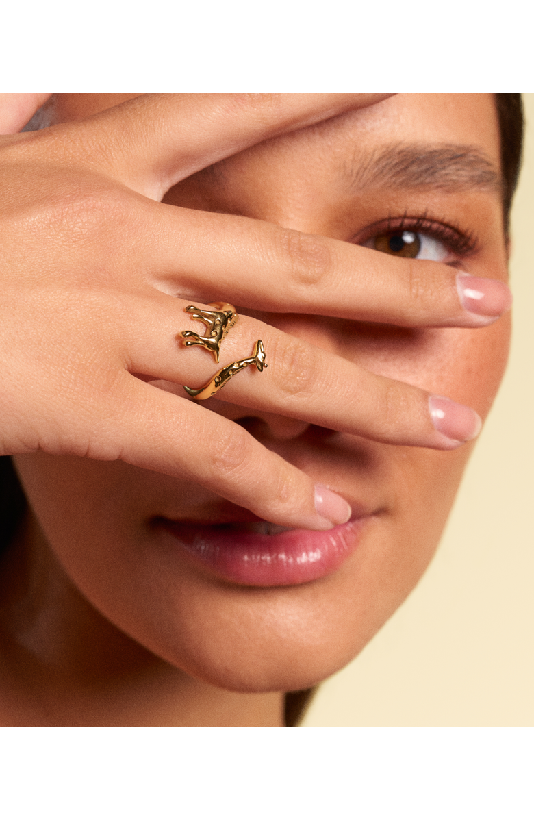 Hey Harper Giraffe Ring, Alternate, color, Gold