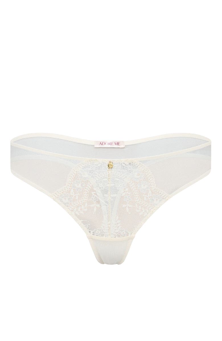 Adore Me Elea Thong Panties, Alternate, color, White