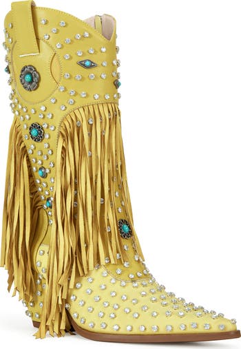Greyson Fringe & Stud Cowboy Boot