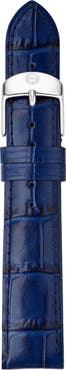 MICHELE Croc Embossed Leather Watchband, 16mm