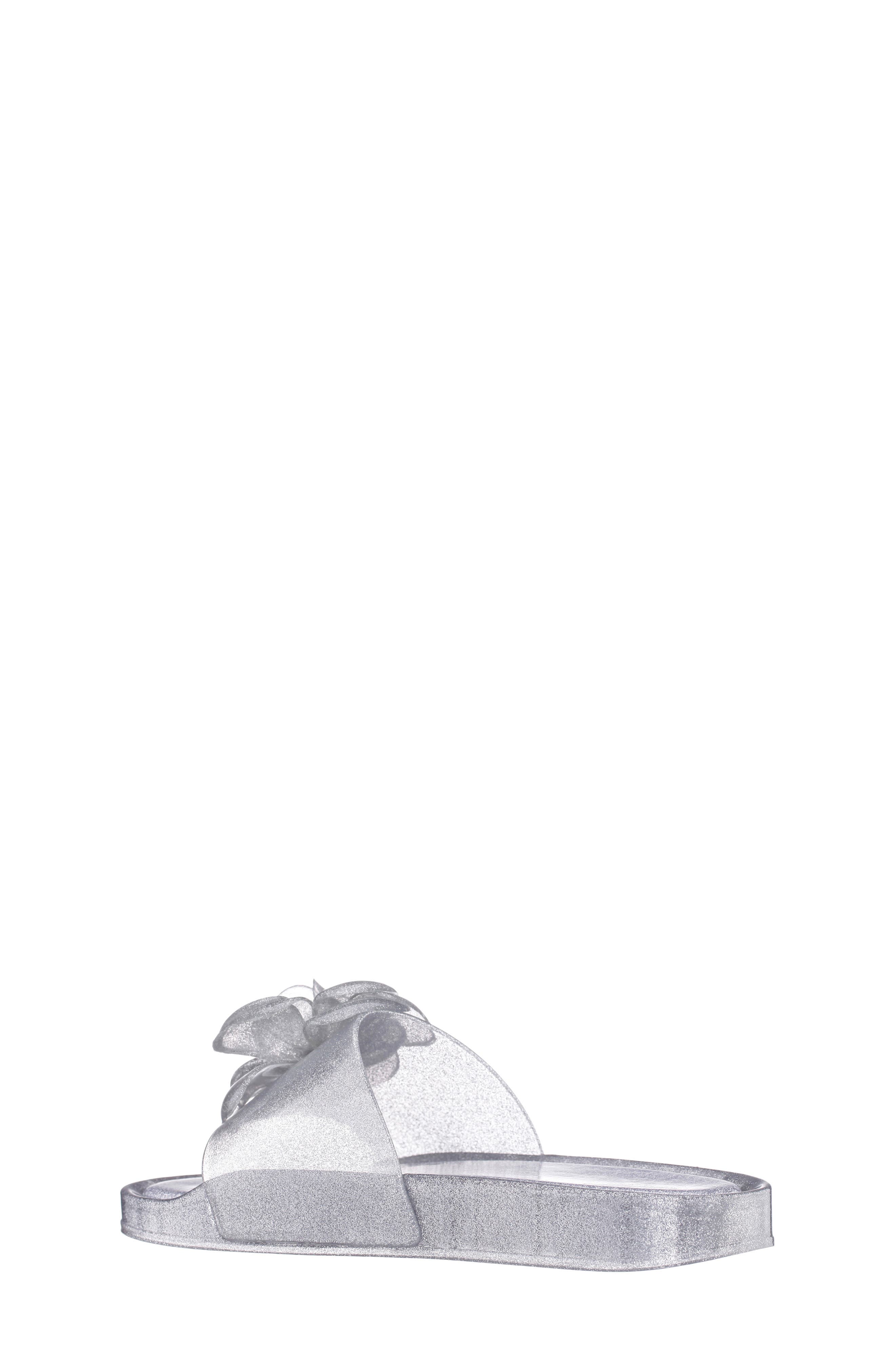 Nina Kids' Waterproof Jelly Slide Sandal, Alternate, color, Silver Glitter Jelly