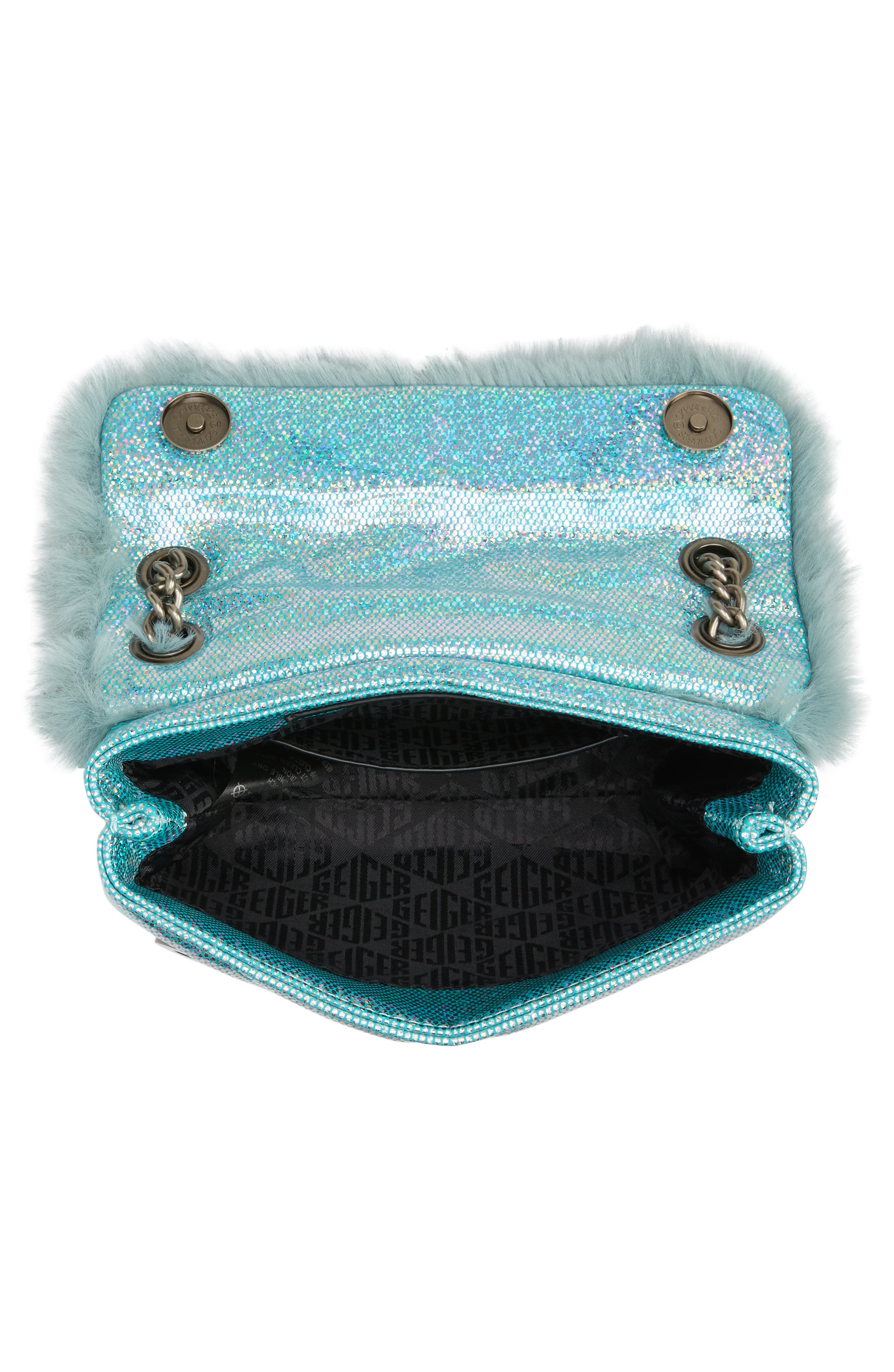 Kurt Geiger London Mini Kensington Faux Fur Crossbody Bag, Alternate, color, 