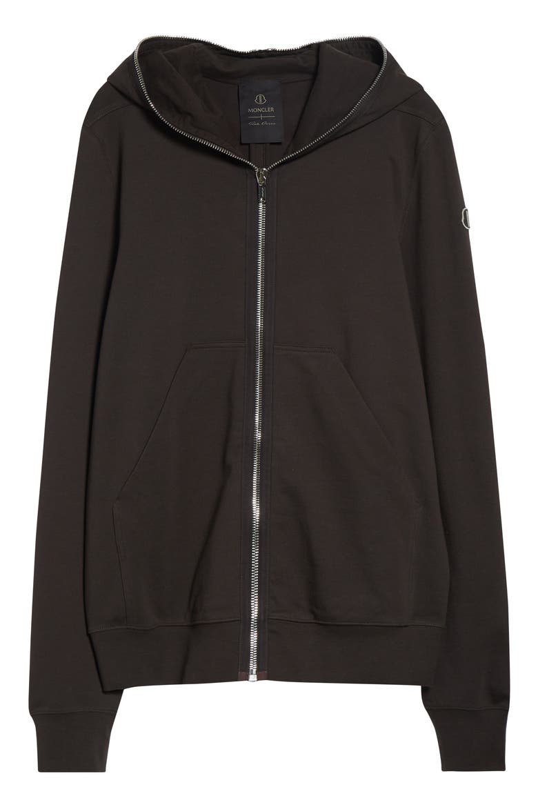 Cotton Zip Hoodie, Alternate, color, BROWN