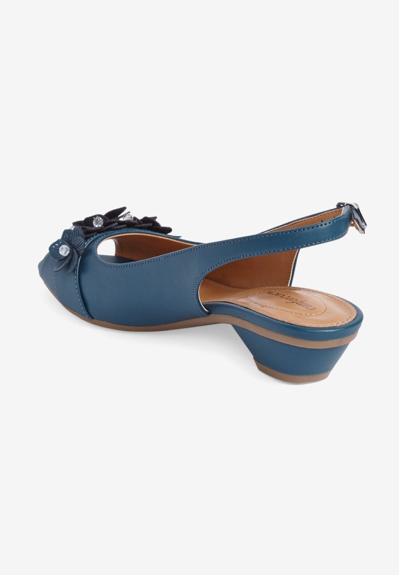 The Rider Leather Like Slingback, Alternate, color, MIDNIGHT TEAL