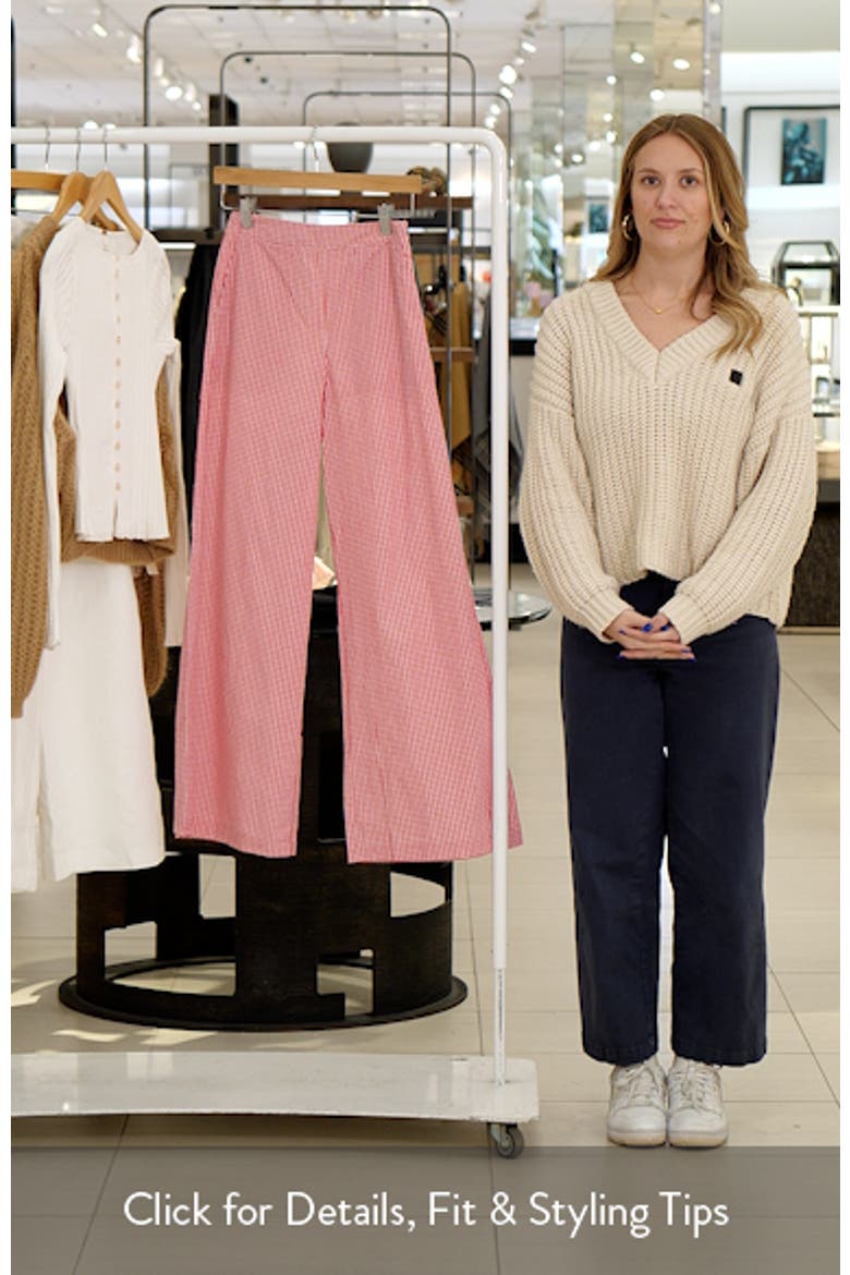 Check Wide Leg Pants video