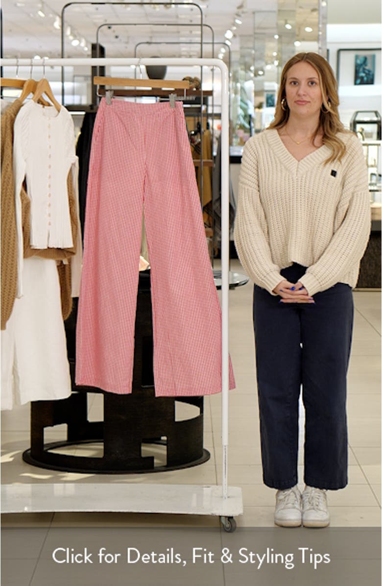 Check Wide Leg Pants, sales video thumbnail