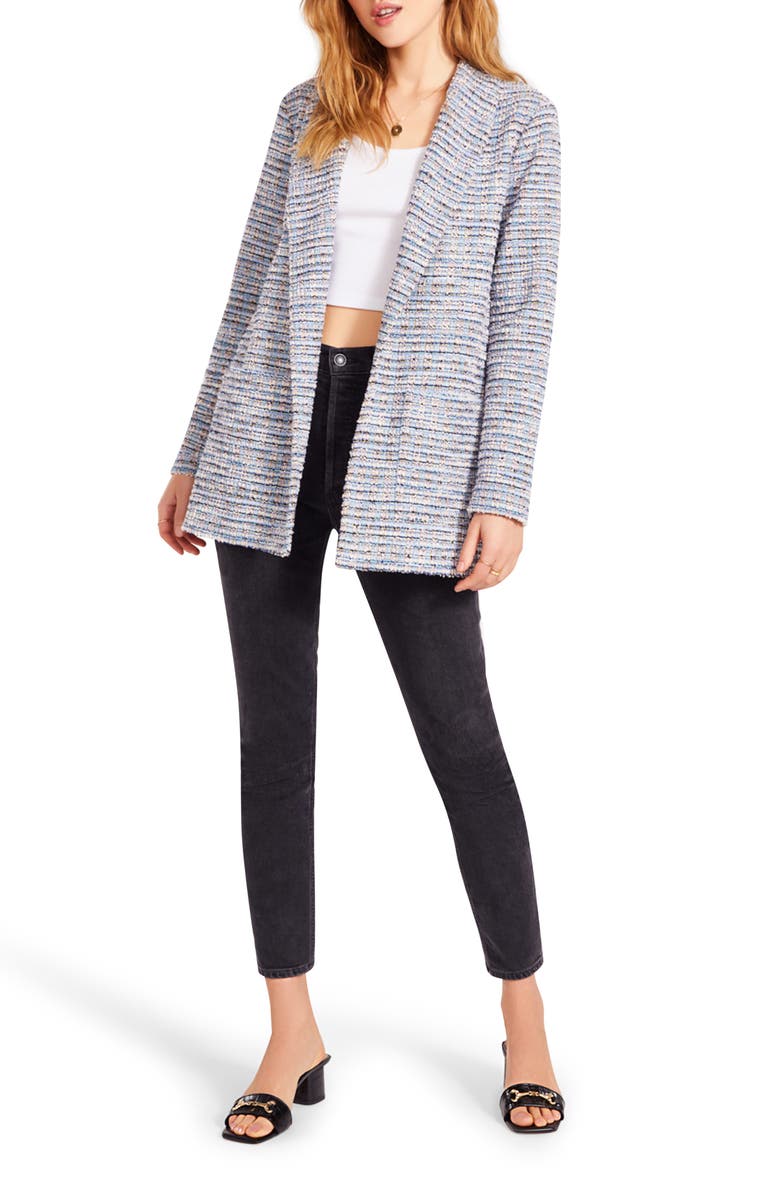 BB Dakota by Steve Madden BB Dakota Tweed Soft Knit Blazer, Alternate, color, 