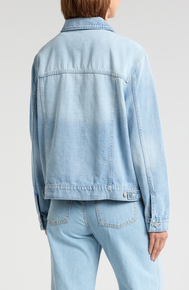 L'AGENCE Mack Oversize Denim Jacket, Alternate, color,