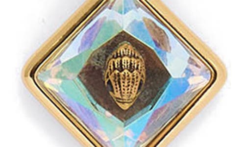 Kurt Geiger London Square Stone Eagle Pendant Necklace In Gold