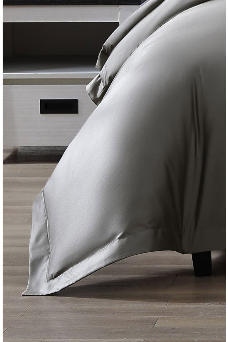 500 Thread Count Egyptian Cotton Sateen Ultra Sateen 3-Piece Duvet Cover Set, Alternate, color, CHARCOAL