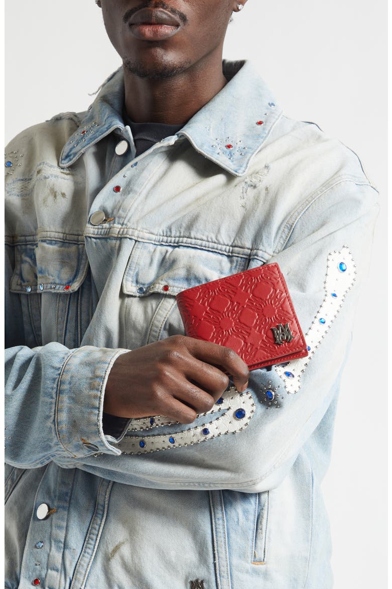MA Quad Leather Bifold Wallet, Alternate, color, RED ROSE