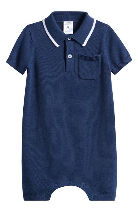 Tipped Cotton Sweater Romper (Baby)