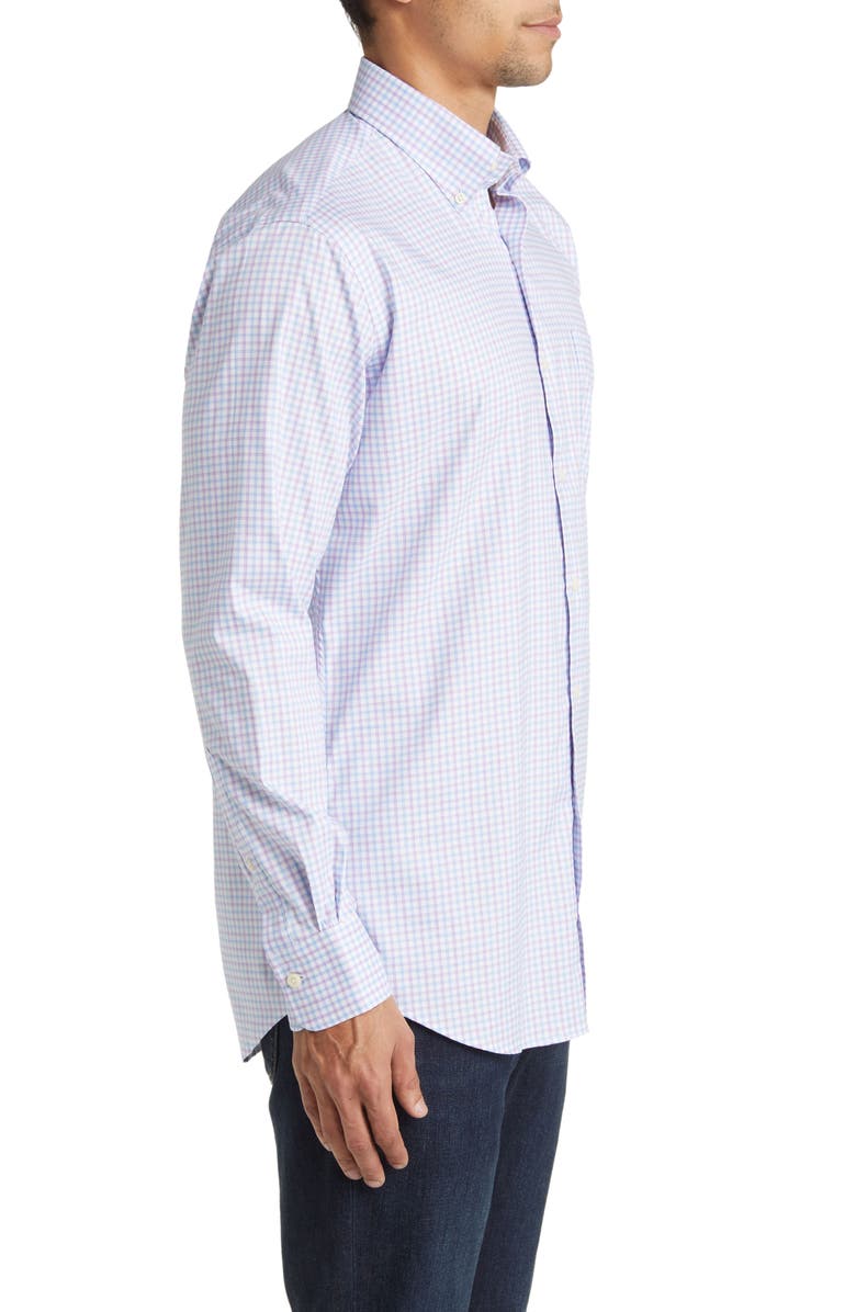 Peter Millar Airlie Microcheck Stretch Button-Down Shirt, Alternate, color, 