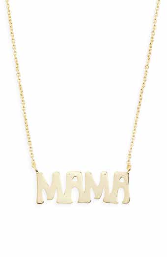 ARGENTO VIVO Block Letter 'Mama' Pendant Necklace