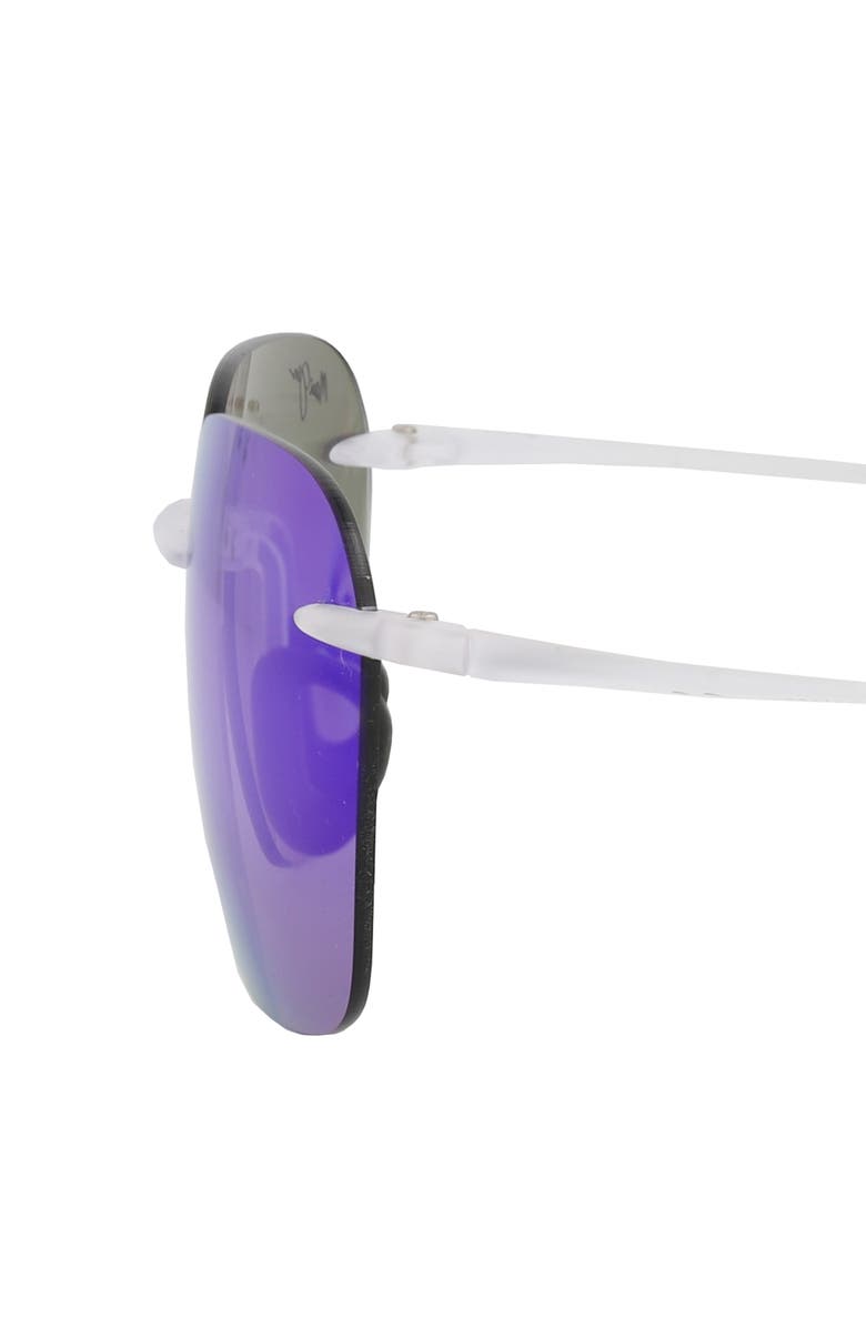 Maui Jim Core 50mm Polarized Square Sunglasses, Alternate, color, White White Blue