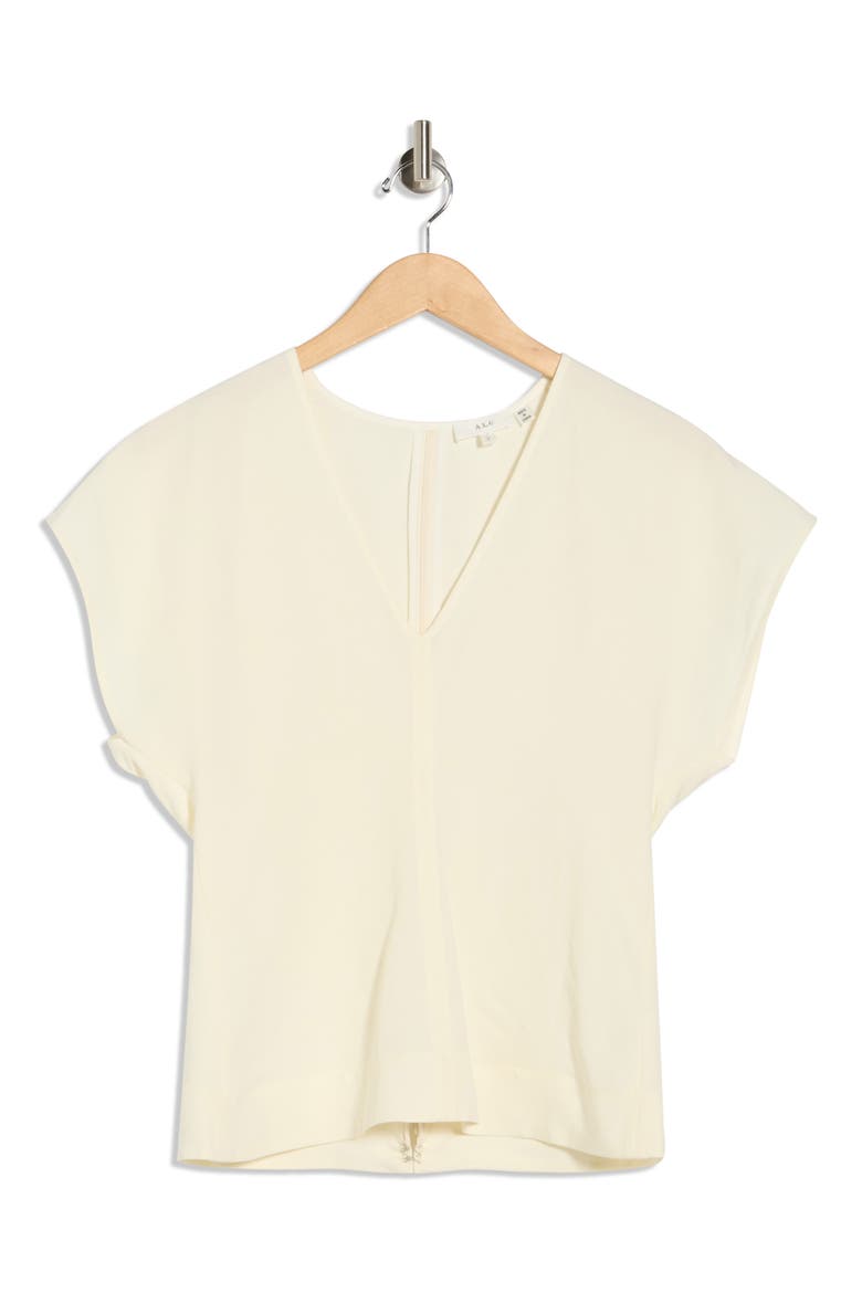 Fay V-Neck Top, Alternate, color, CREAM