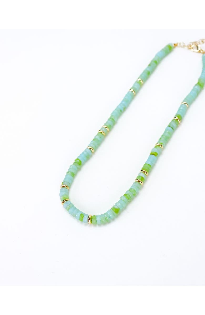 Erin McDermott Jewelry Double mint Resin Necklace, Main, color, Green
