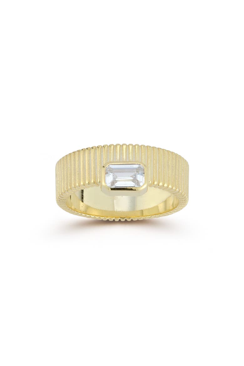 Cubic Zirconia Vintage Band Ring, Main, color, GOLD
