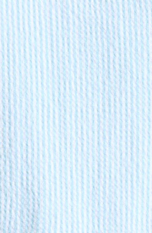 Icecream Kids' Conductor Stretch Seersucker Camp Shirt In Blue
