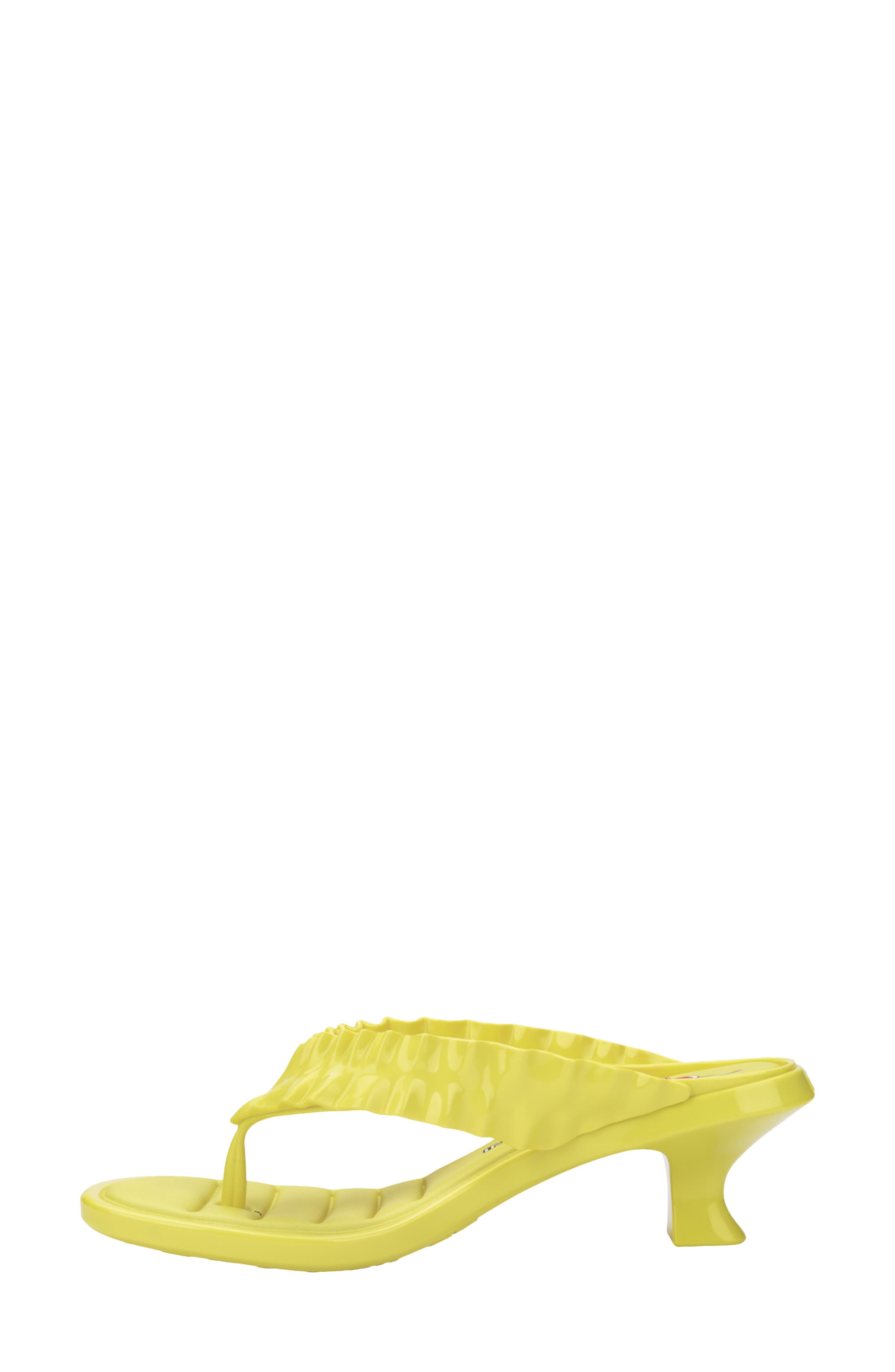 x Ganni Kitten Heel Flip Flop, Alternate, color, YELLOW