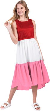 G-III 4HER BY CARL BANKS Women's G-III 4Her by Carl Banks Red/White Tampa Bay Buccaneers 12th Inning Colorblock Dress