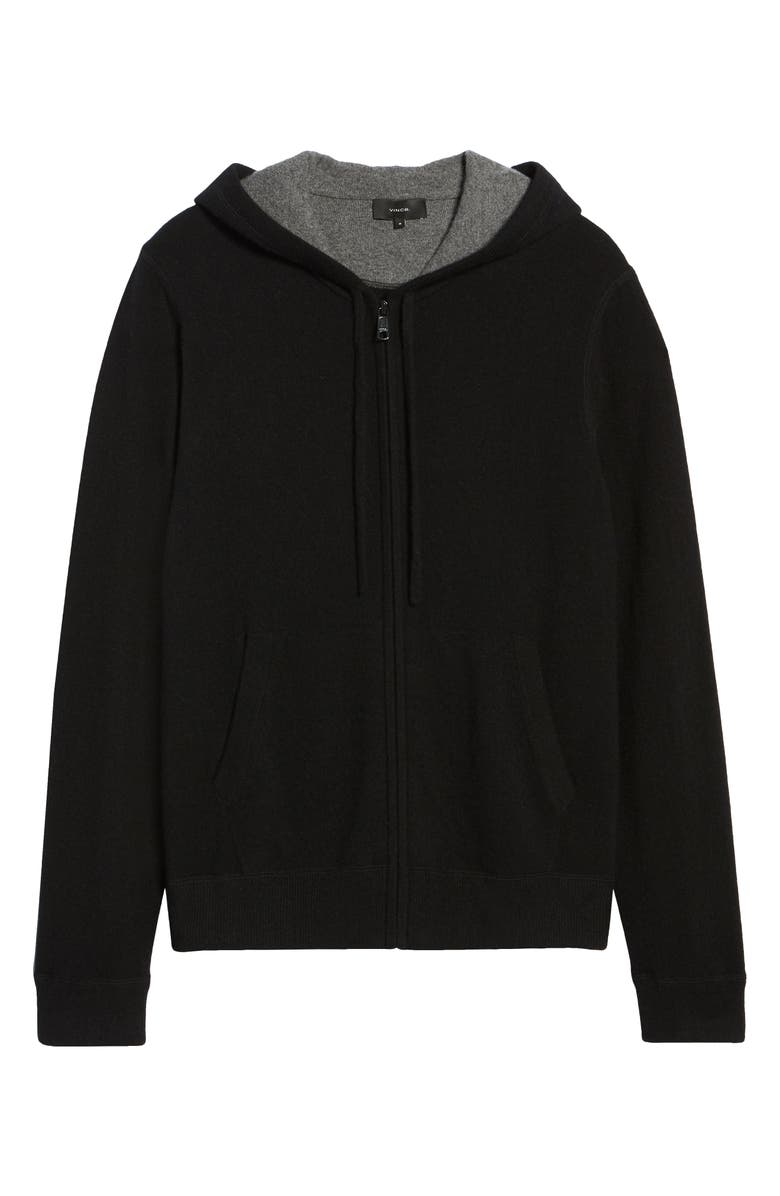 Vince Regular Fit Zip Cashmere Hoodie, Alternate, color, 